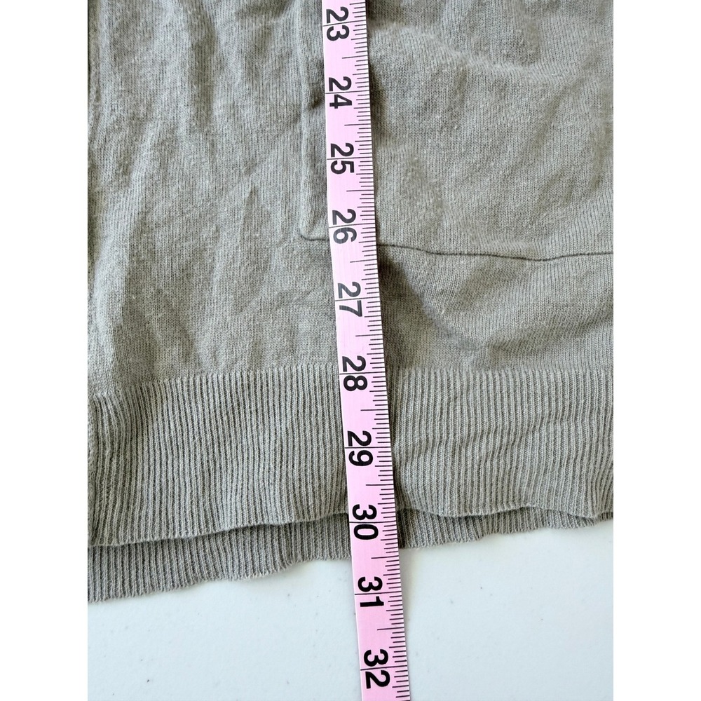 James Perse Cotton Steel Cardigan Sweater Taupe Beige Brown 2 M - Picture 7 of 10